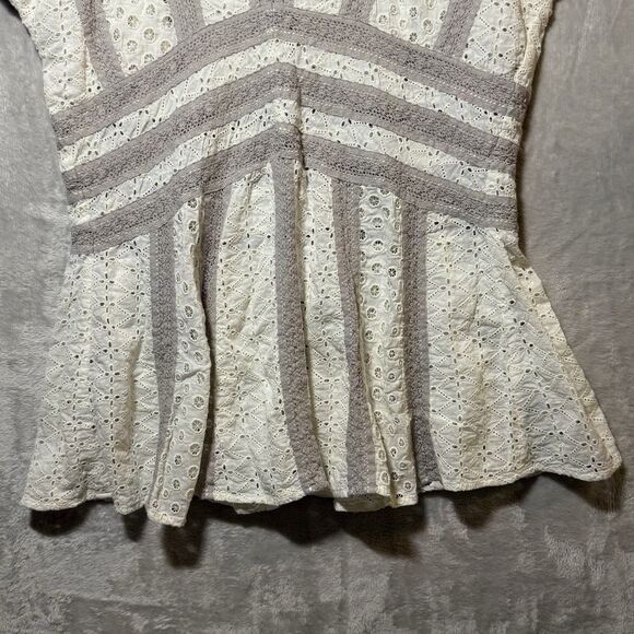 ALL SAINTS Cyndi Tee Mini Tunic Dress Eyelet Lace Boho Women's Size M - Picture 10 of 15